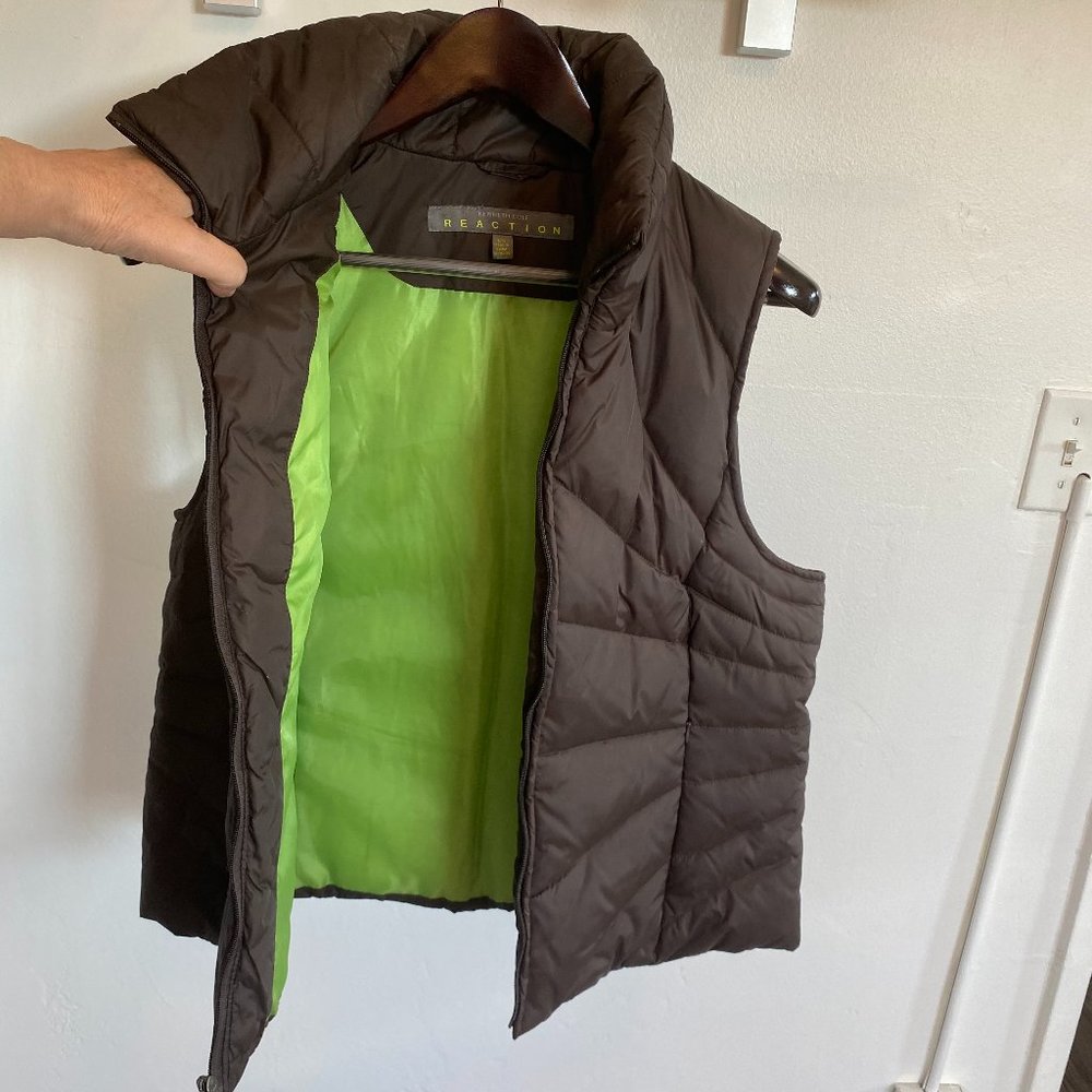 Kenneth Cole Reaction Chocolate Brown Puffy Vest